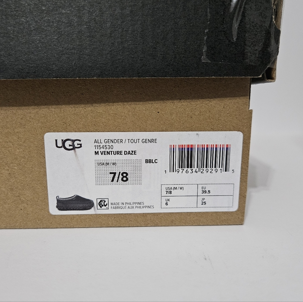UGG Black and Gray Slip-On Loafers - Picture 6 of 8